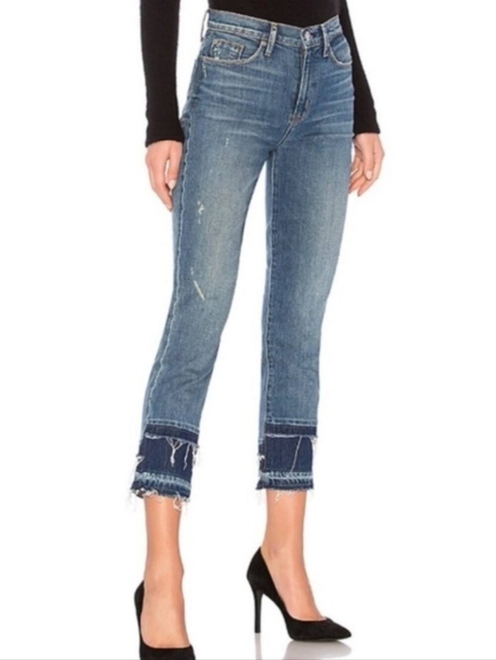 ❤ HUDSON ZOOEY STRAIGHT CROP JEANS, HIGH RISE, DOUBLE STEP HEM,  4 (27)
